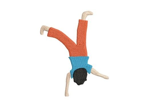 Boy Doing a Cartwheel Embroidery Design Review