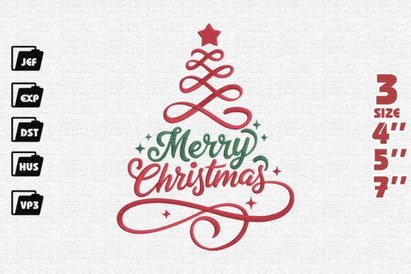 Elegant Merry Christmas Embroidery Design Review