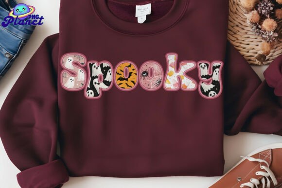 Faux Embroidery Spooky Fall PNG