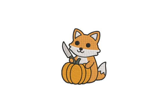 Fox Carving Pumpkin Embroidery Review