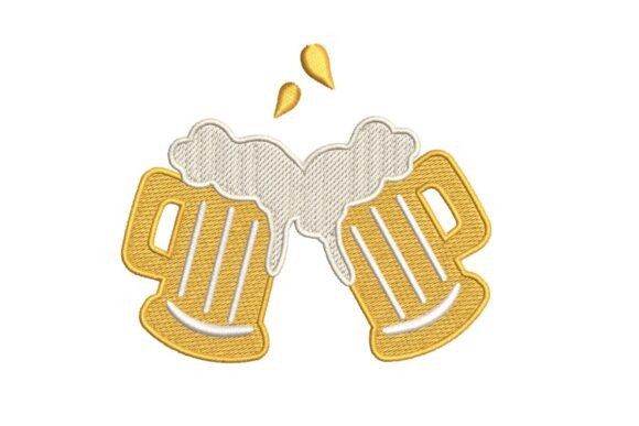 Happy Beer Mugs Cheers Embroidery Design Review