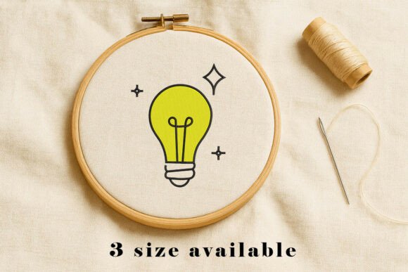 Light Bulb Idea Embroidery Design Review