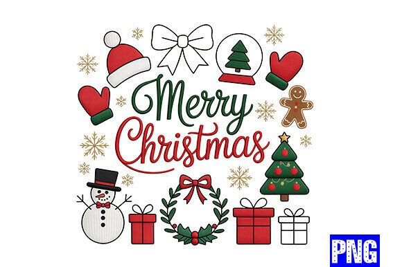Merry Christmas Icons Embroidery File Review