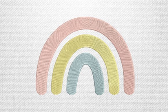 Pastel Minimal Rainbow Embroidery Art Review