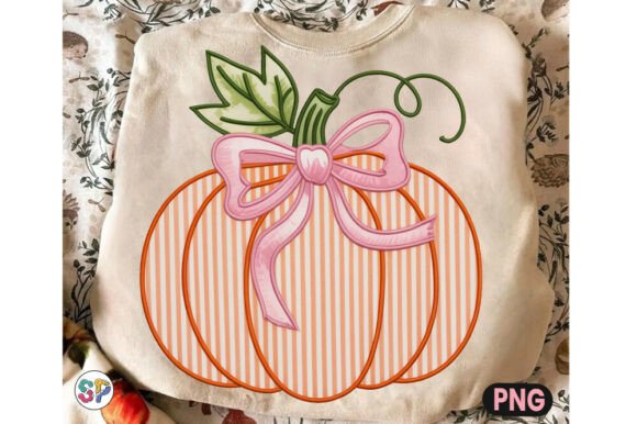 Preppy Pumpkin PNG Bow Faux Embroidery Review