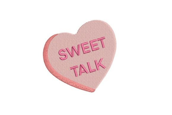 Sweet Talk Conversation Heart Embroidery Design